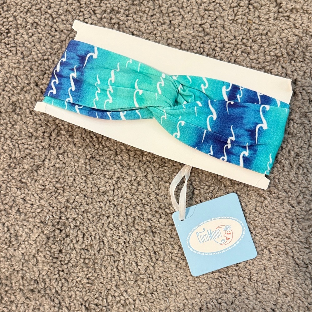 Turquoise and Navy Kids Headband